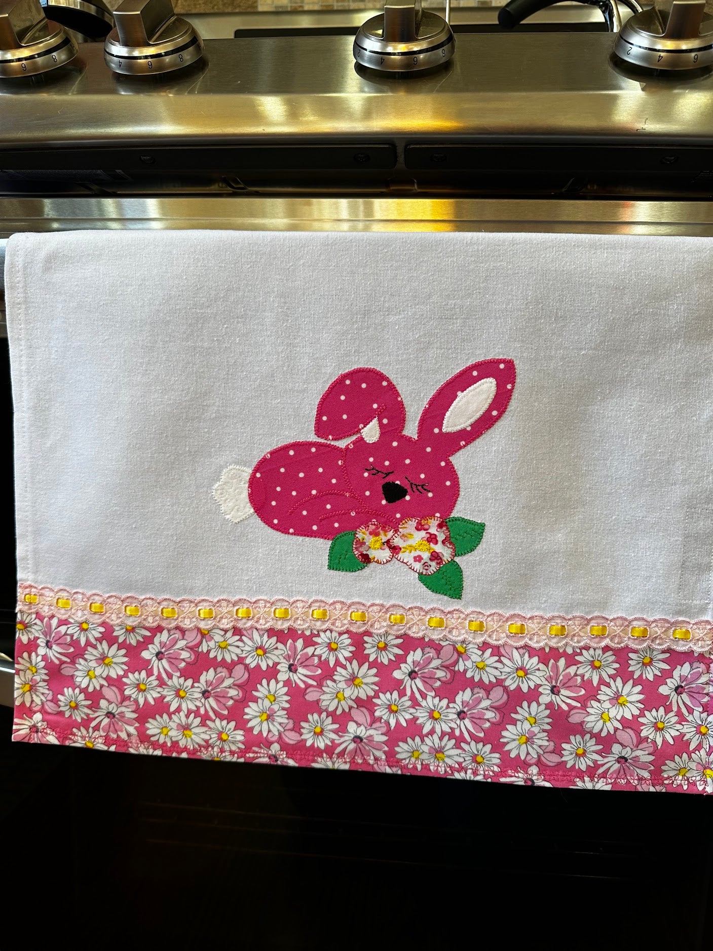 Tea Towel Cute Sleepy Easter Bunny