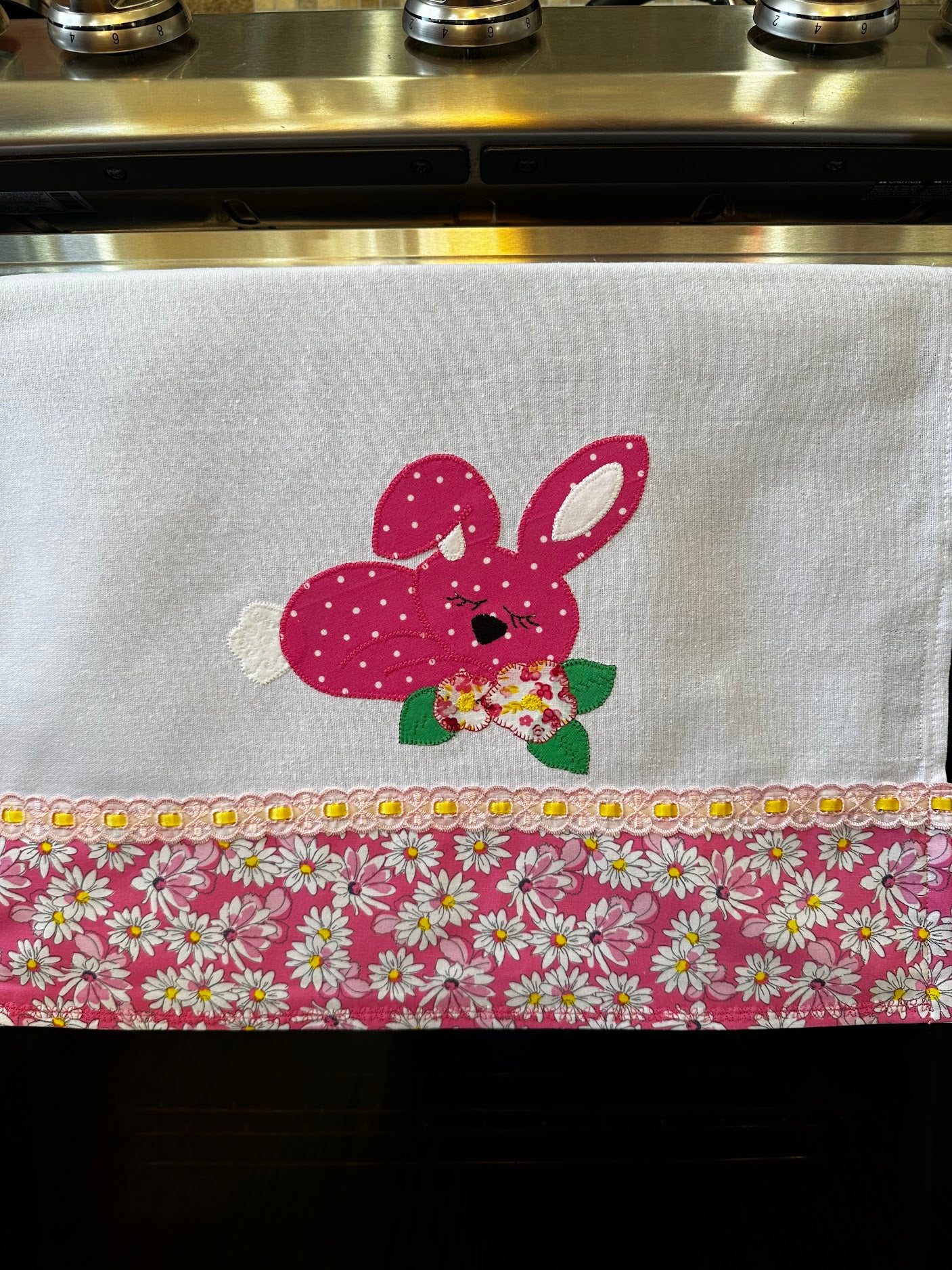 Tea Towel Cute Sleepy Easter Bunny