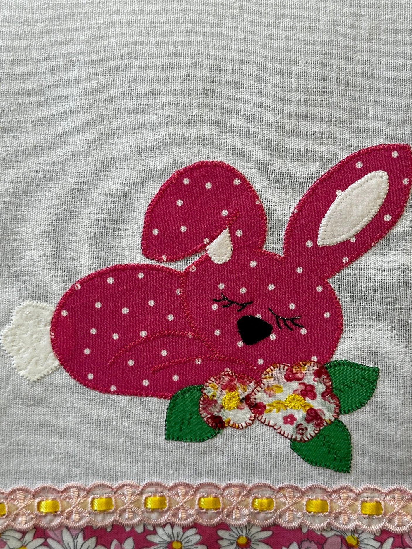 Tea Towel Cute Sleepy Easter Bunny