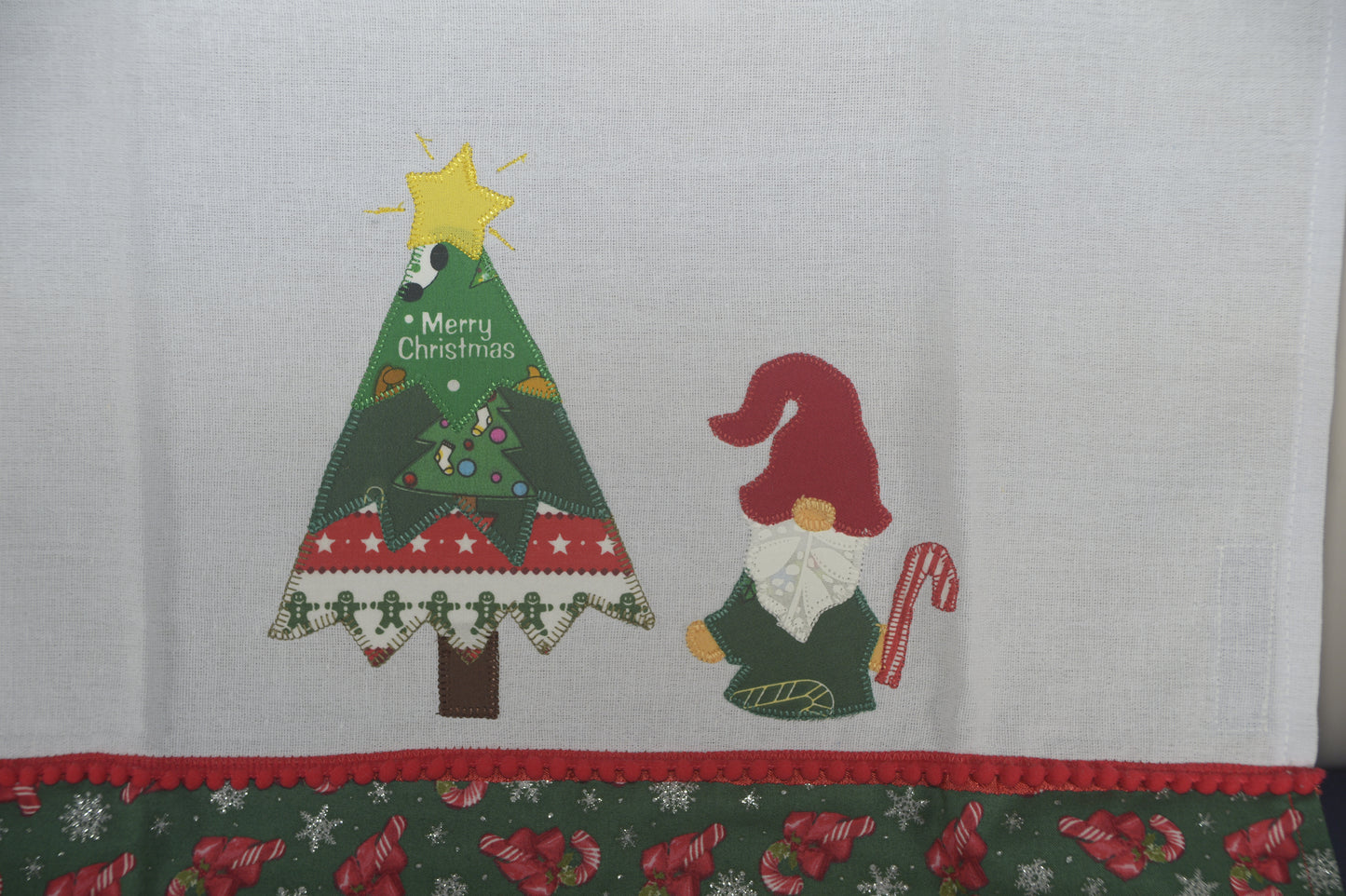 Tea Towel Christmas Tree & Gnome Santa Claus