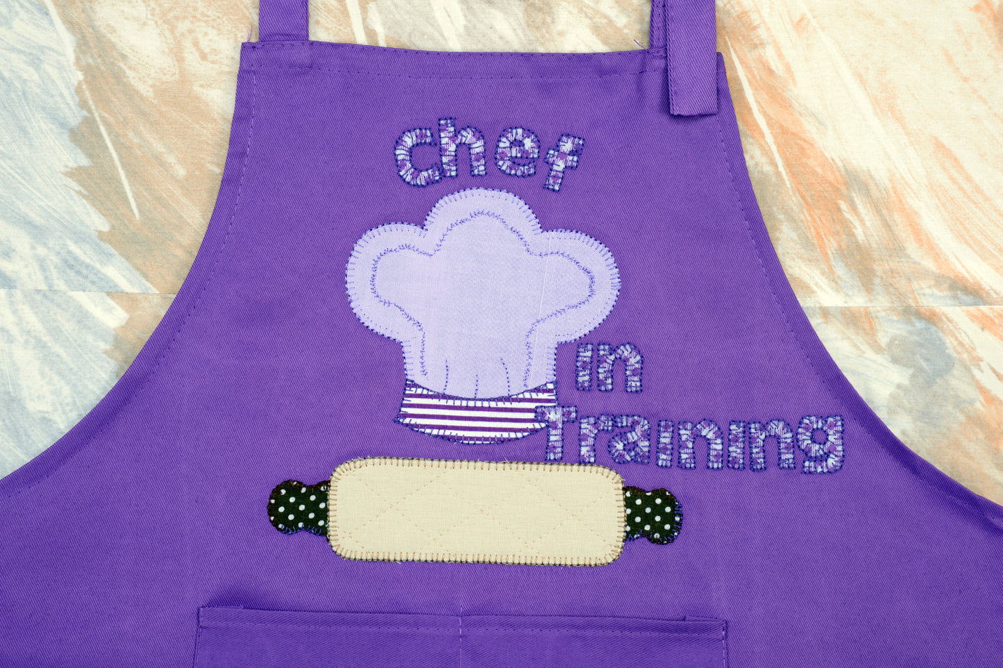 Children's Aprons - Child Bib Apron with pokets Chef in Training