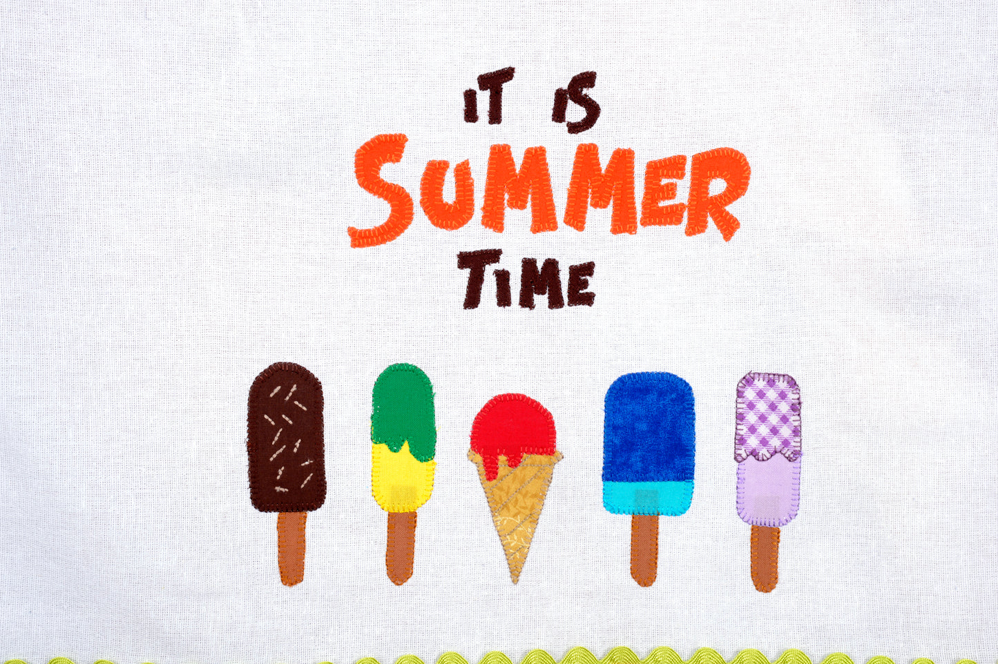 Tea Towel Popsicle - It's Summer Time