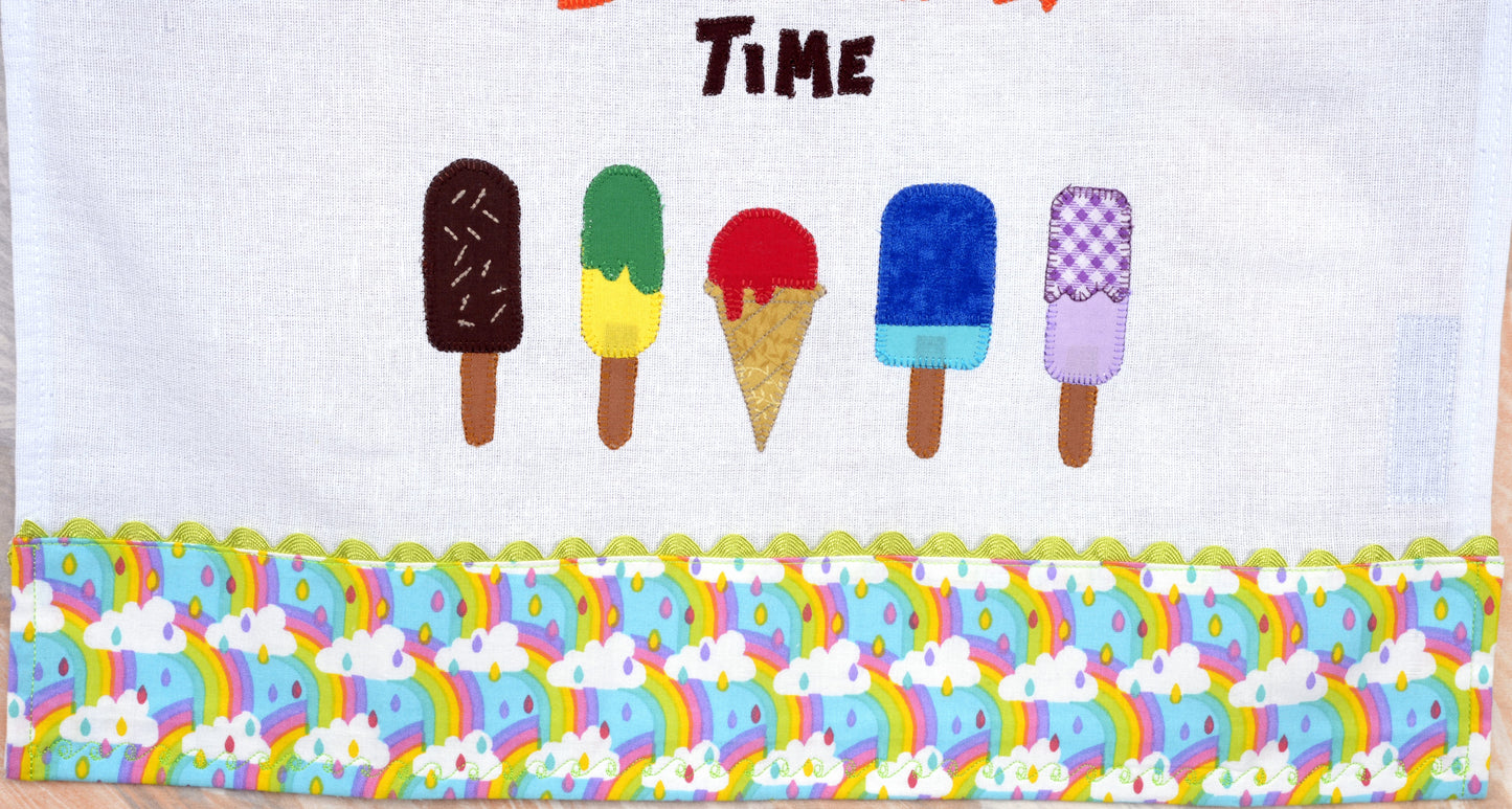 Tea Towel Popsicle - It's Summer Time