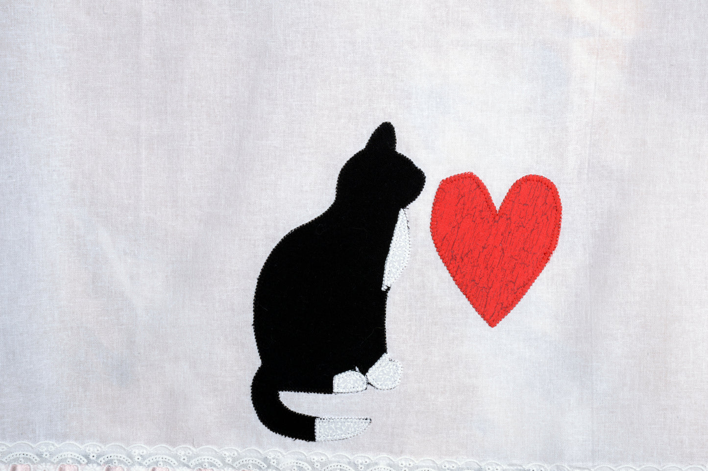 Tea Towel Love Black Cat