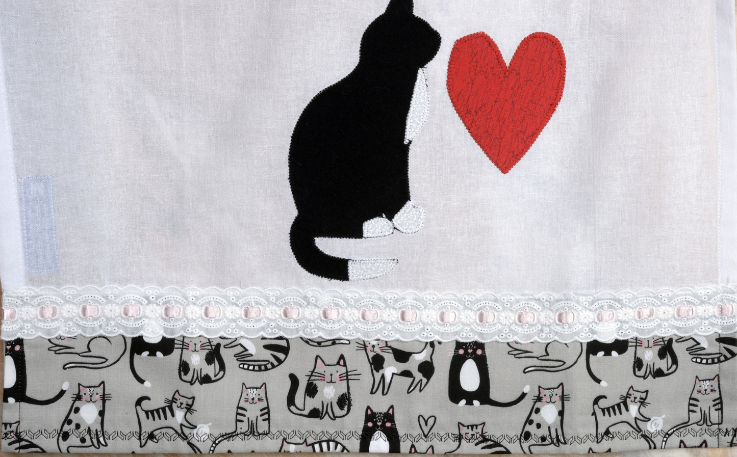 Tea Towel Love Black Cat