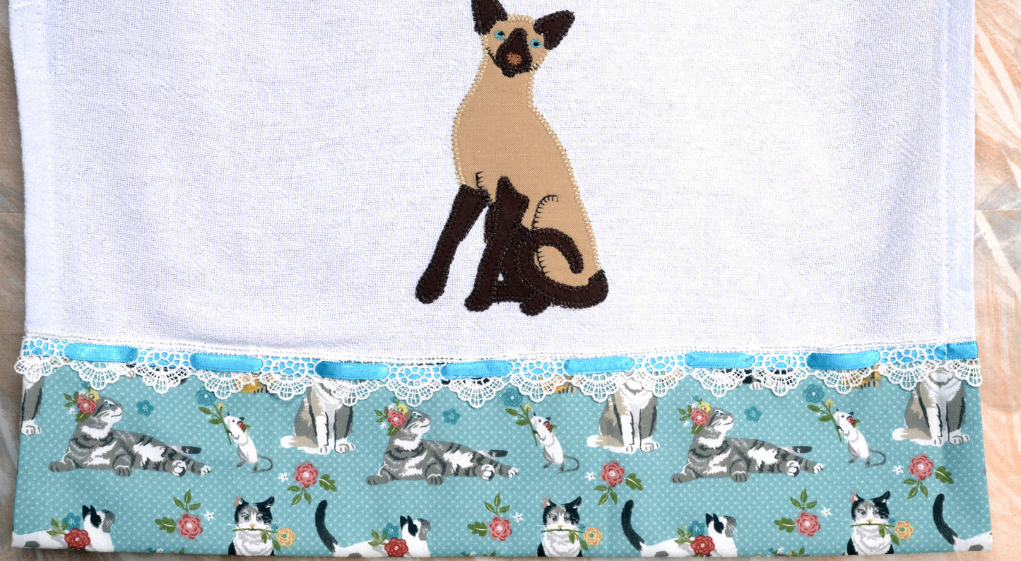 Tea Towel Siamese cat