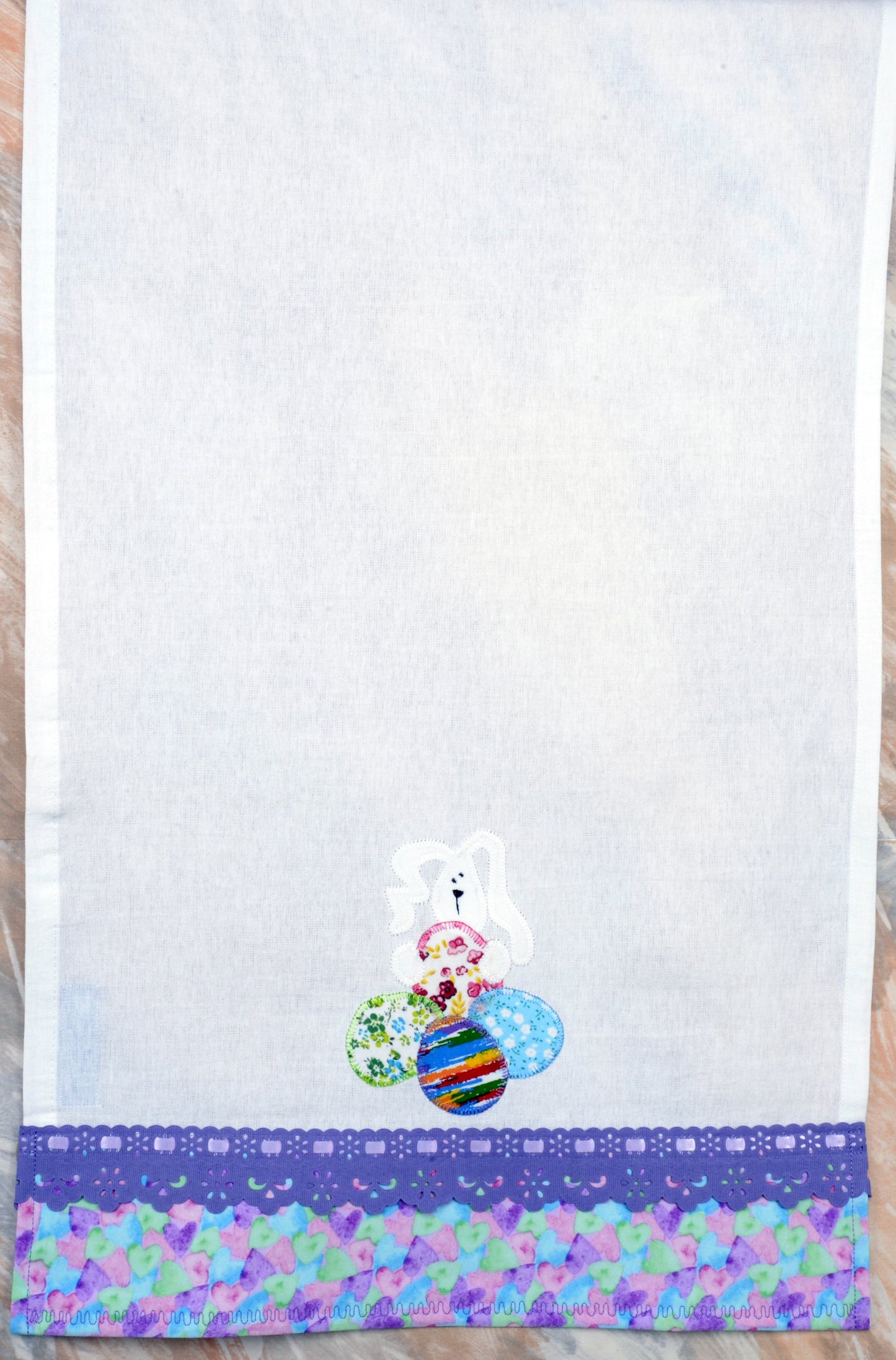 Tea Towel Funny Easter Bunny with Eggs