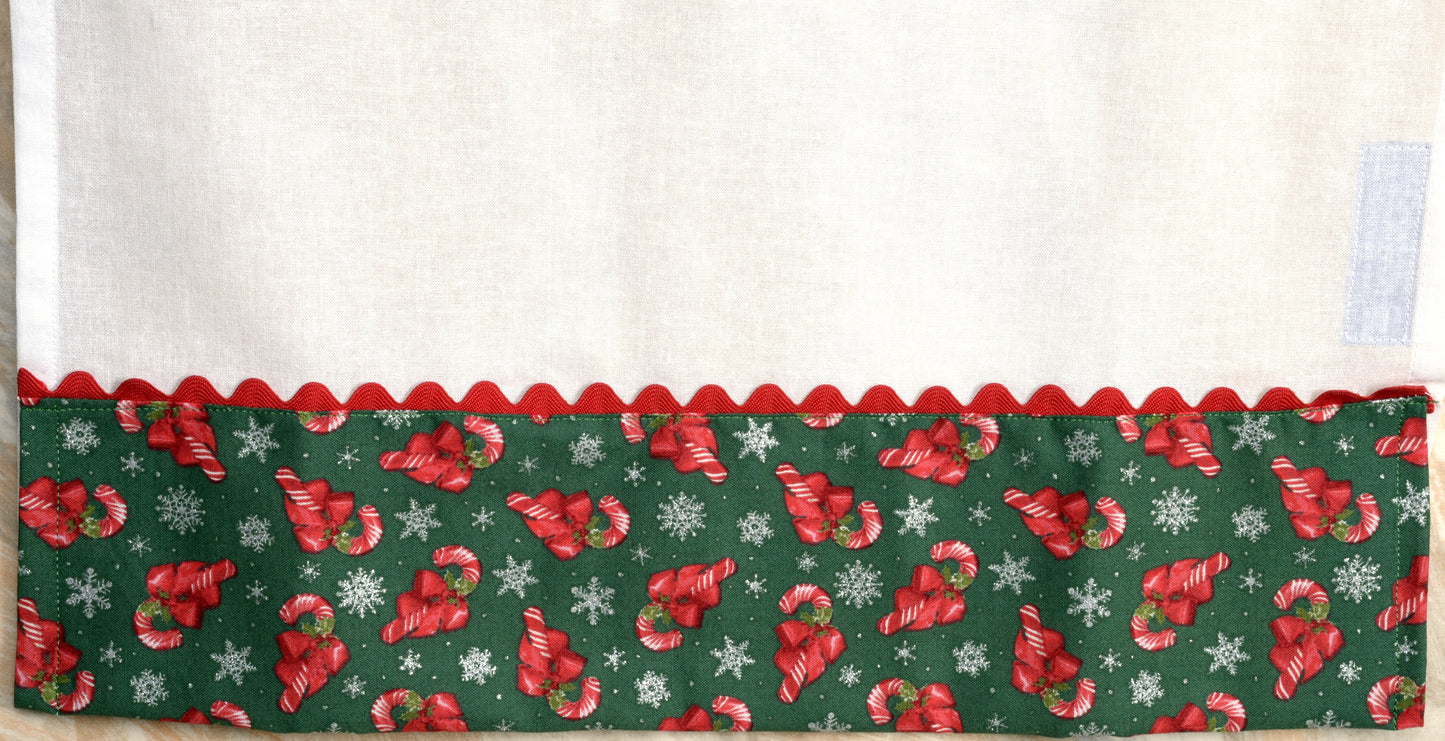 Tea Towel Candy bow Christmas Decoration- simple