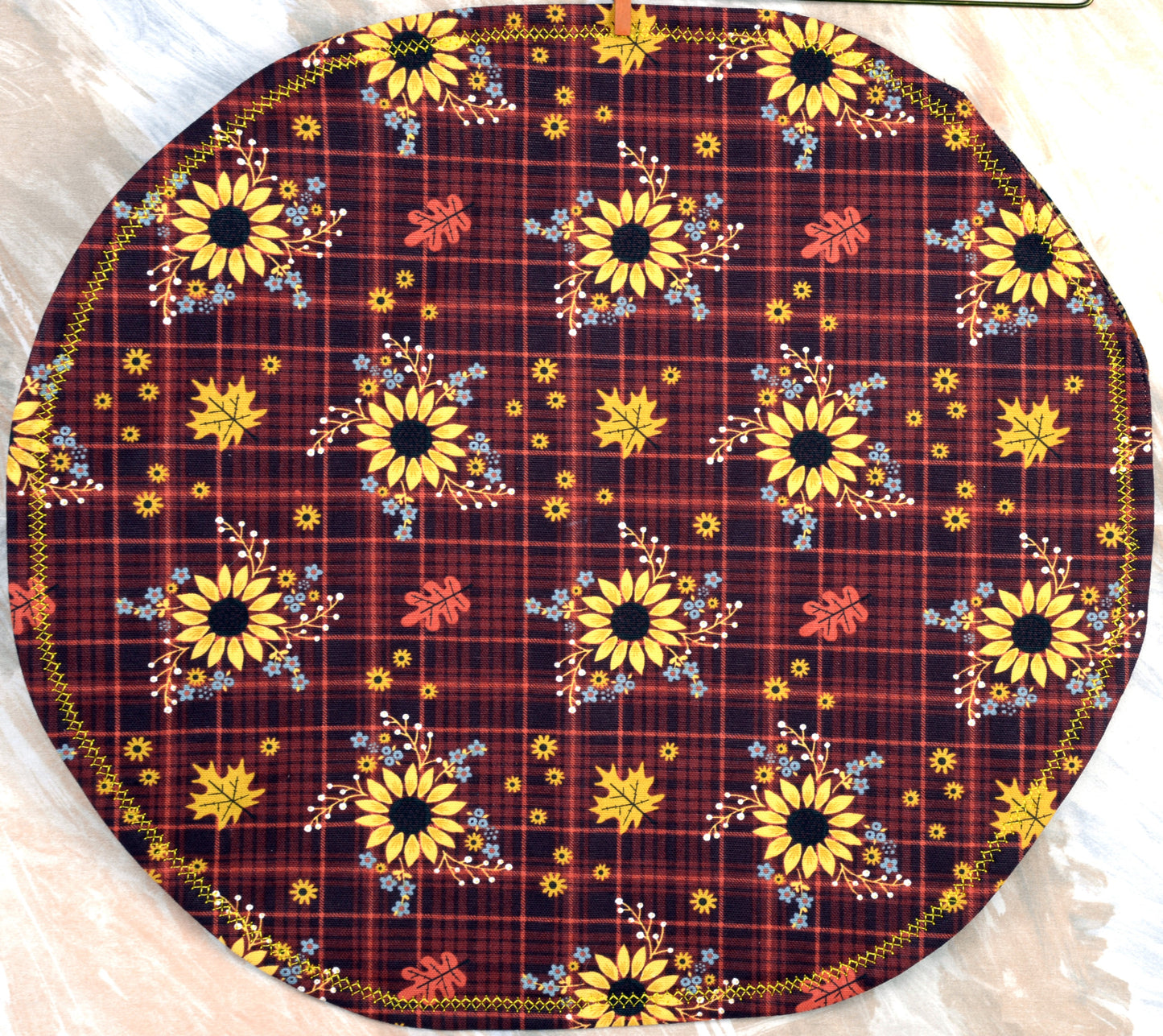 Placemats Sunflowwers Fall set of 4 + 1 Lazy Susan - Round table