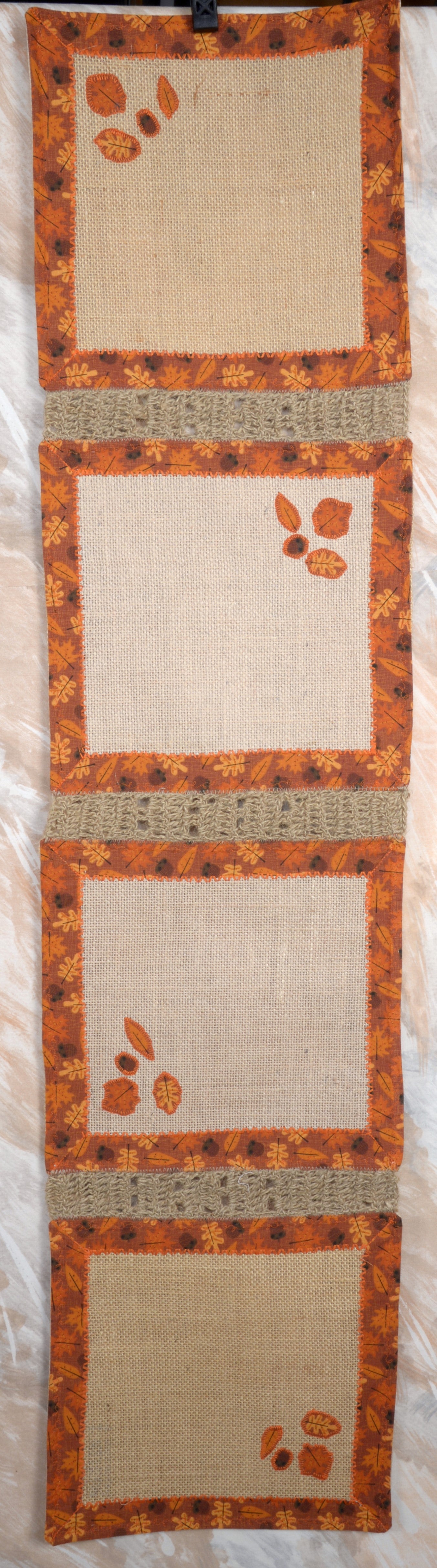 Burlap Farmhouse Style Table Runner