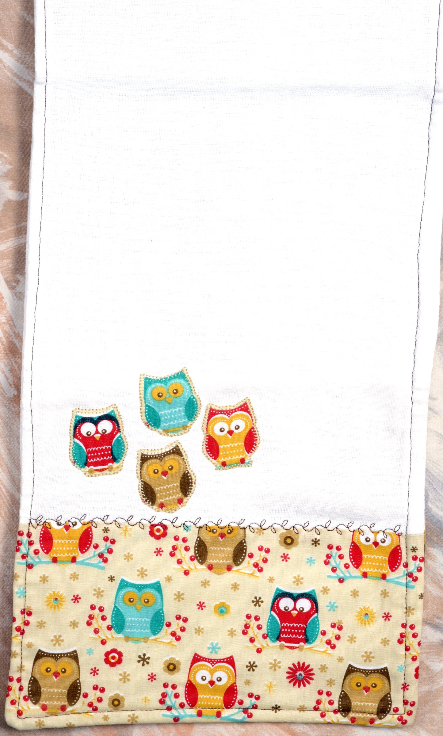 Baby Burp Cloth - Owls