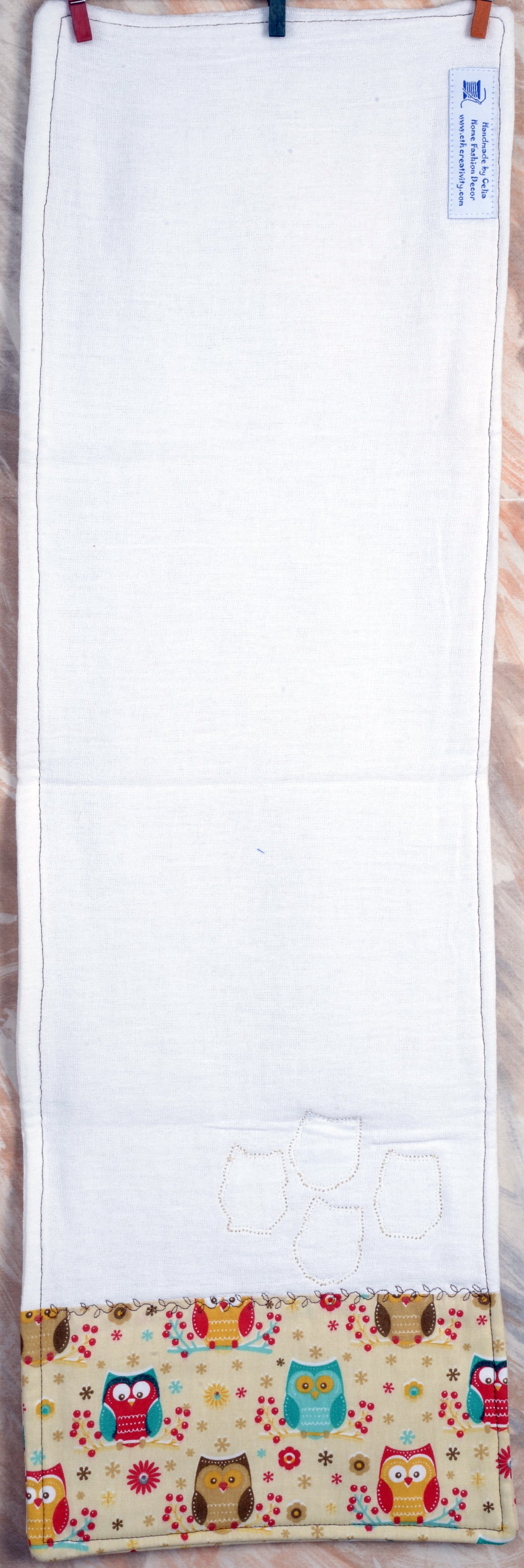 Baby Burp Cloth - Owls