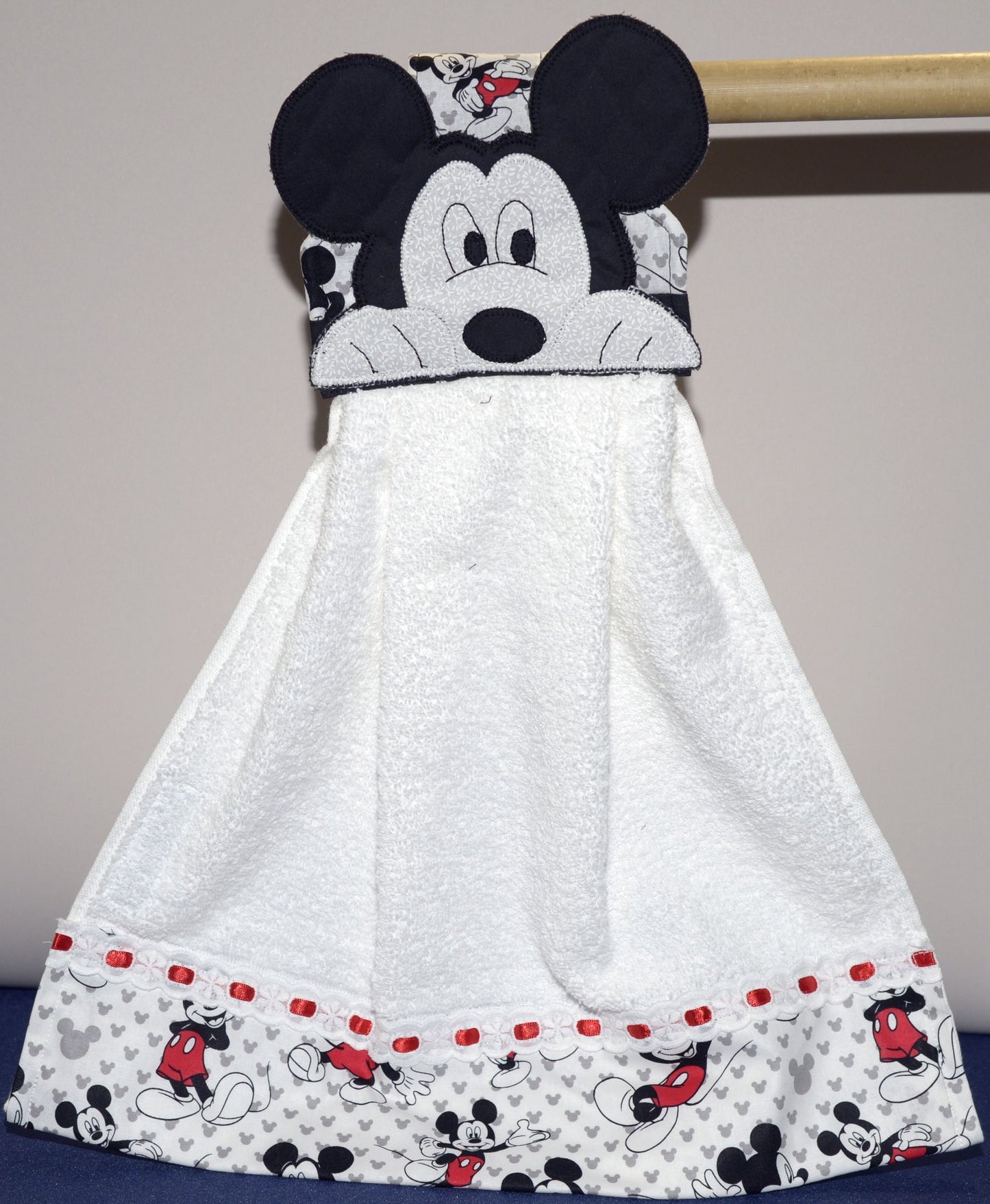 Hanging Towel - Mickey Mouse Peeking Over Towel