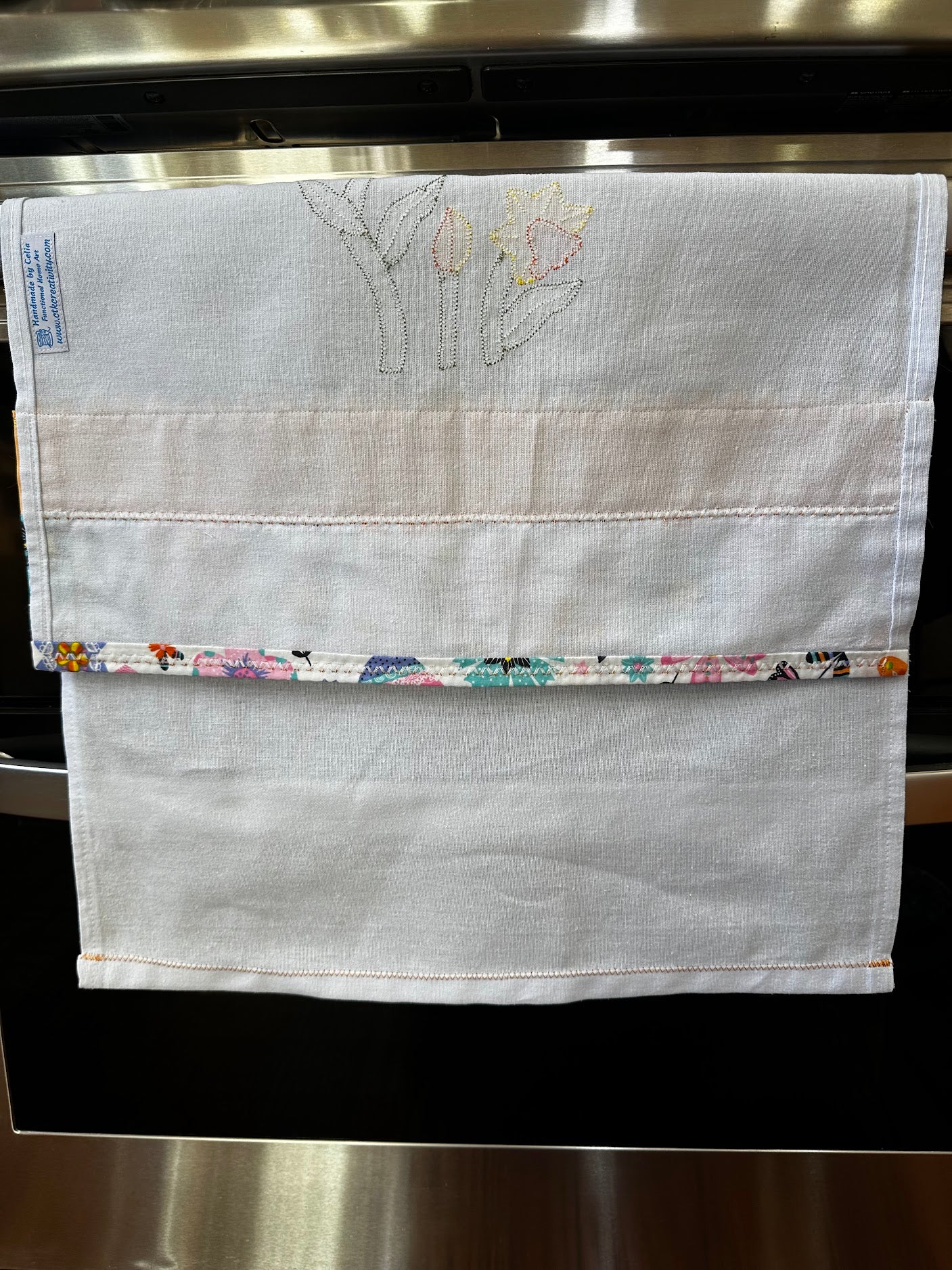 Tea Towel - Bird and Flowers