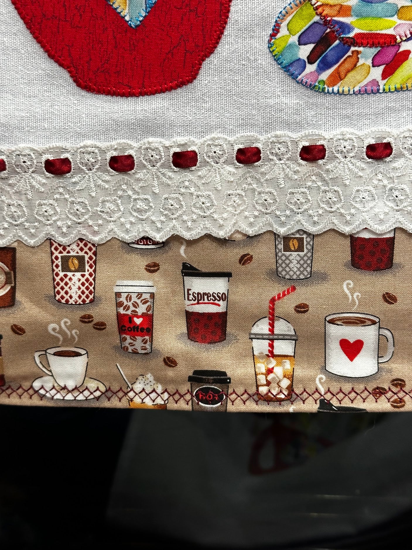 Tea Towel Coffee Pot Heart and cup