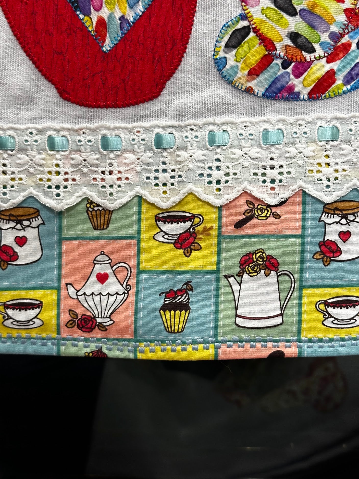 Tea Towel Farmhouse Coffee Pot Heart and cup