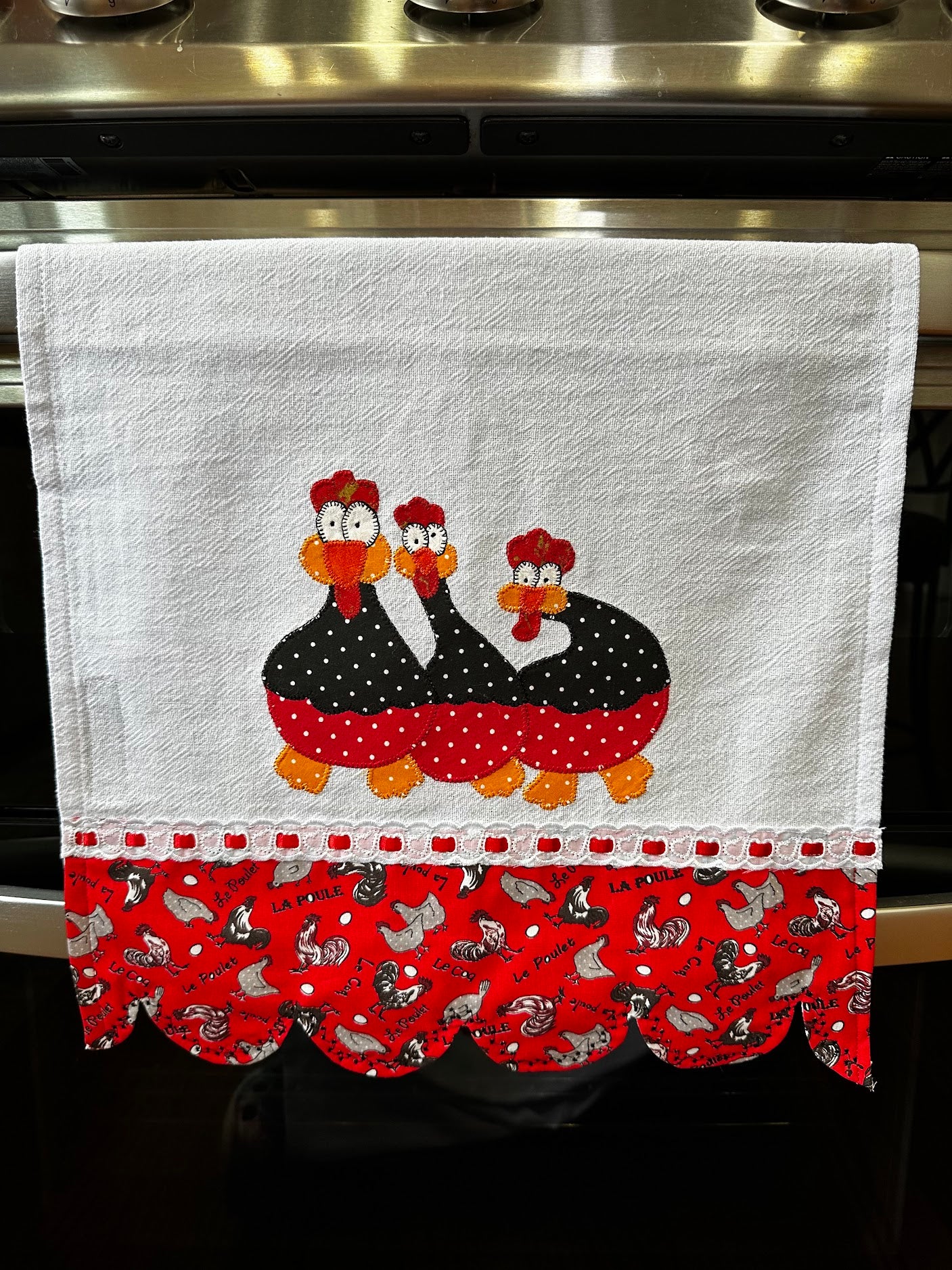 Tea Towel Farmhouse 3 Crazy Guinea Fowl