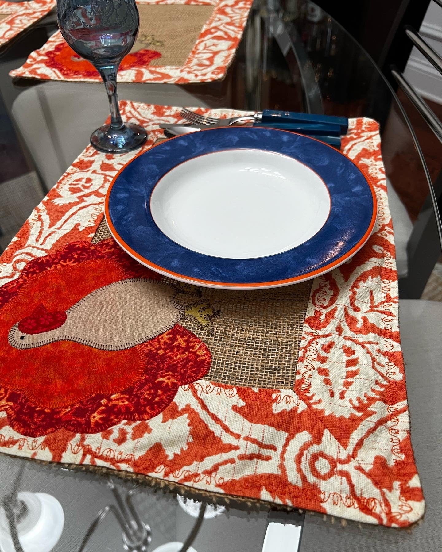 Placemats Turkey farmhouse set of 4