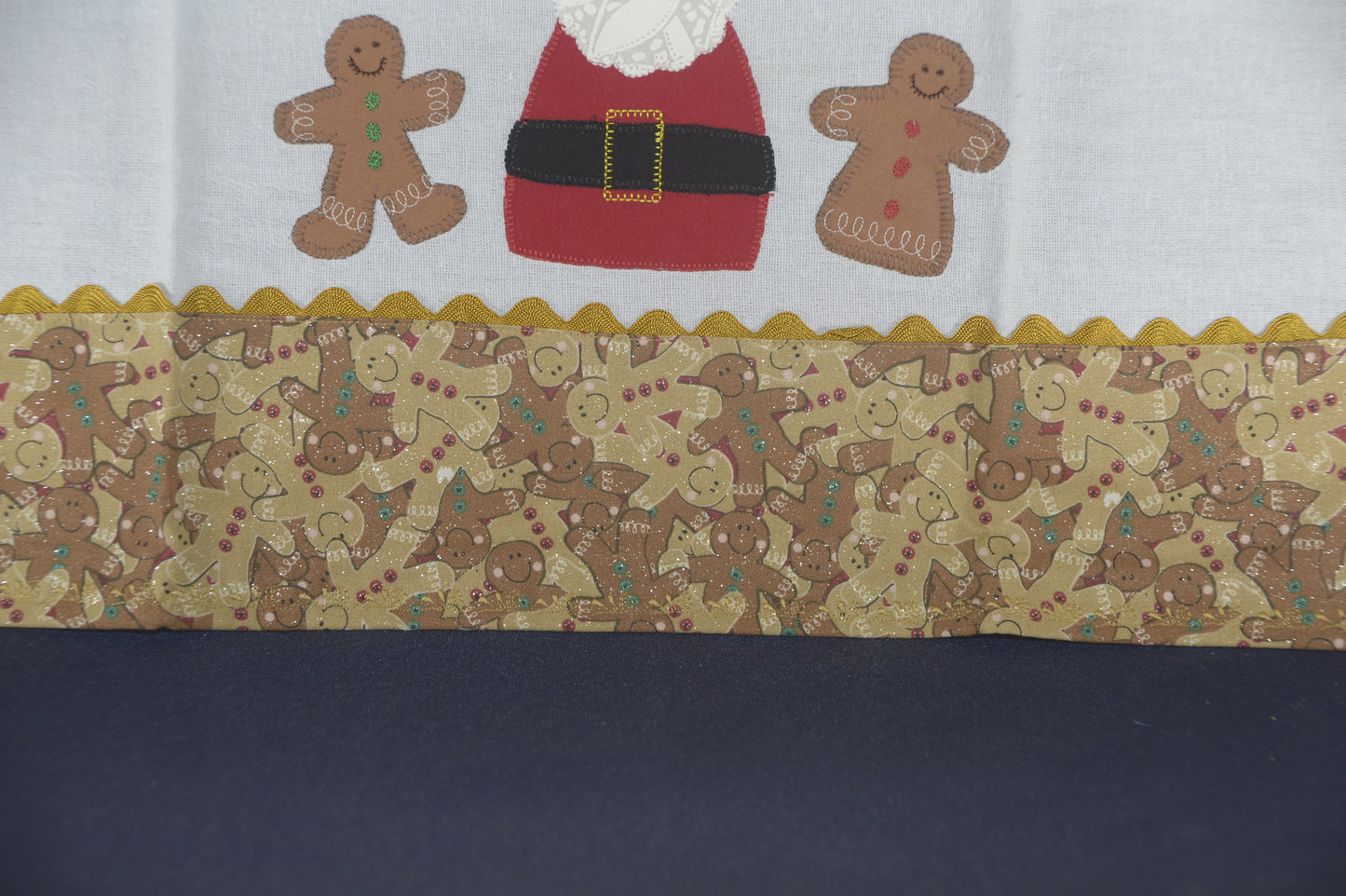 Tea Towel Santa with Gingerbread Men