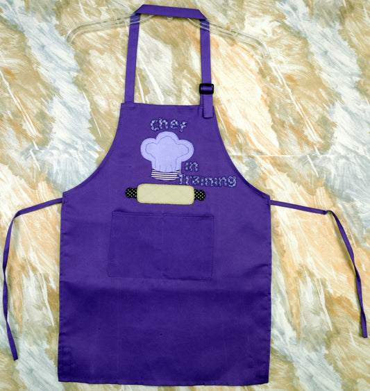 Children's Aprons - Child Bib Apron with pokets Chef in Training