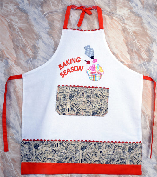 Adult Apron - Baking Season with pocket