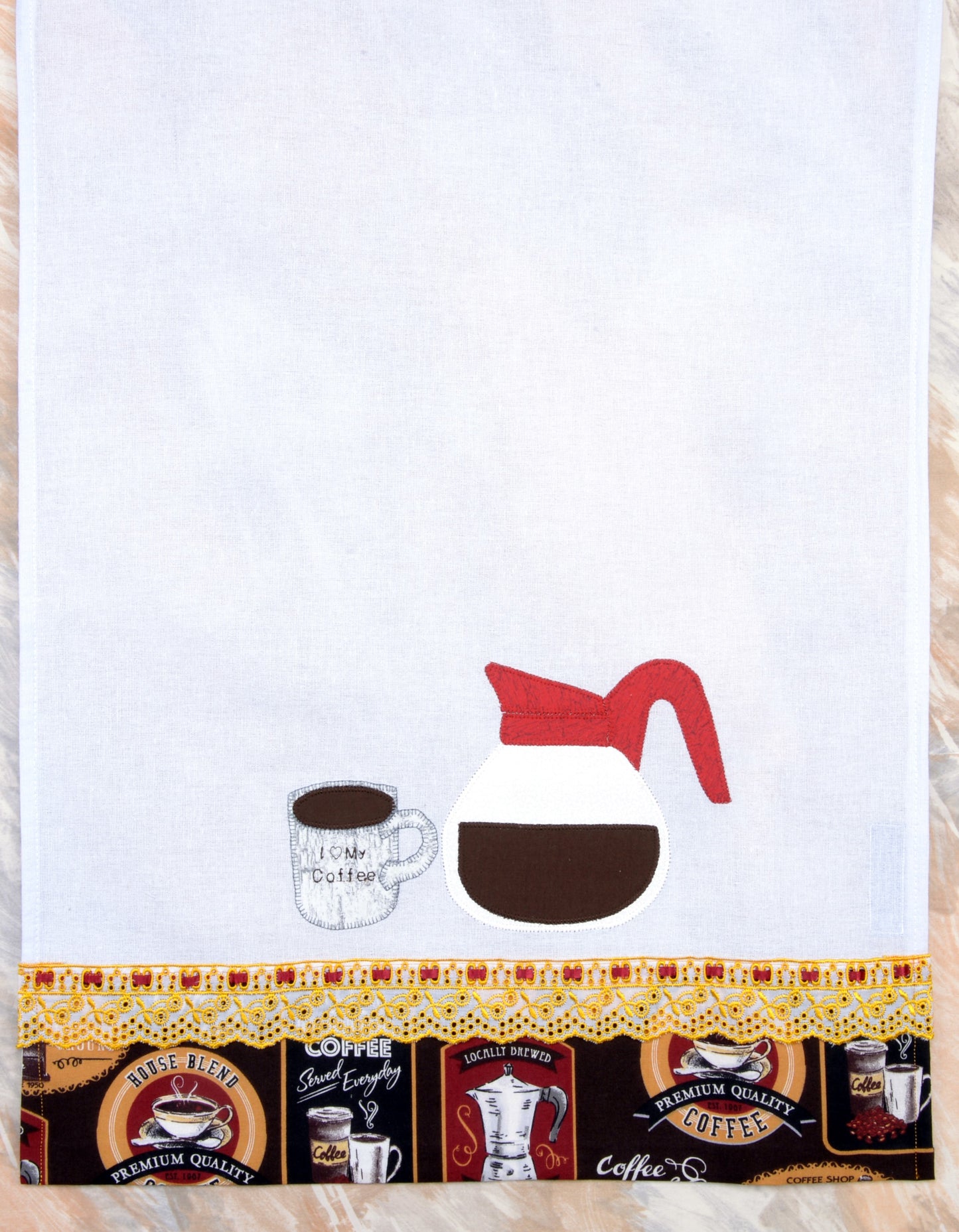 Tea Towel Coffee and Mug - I love my Coffee