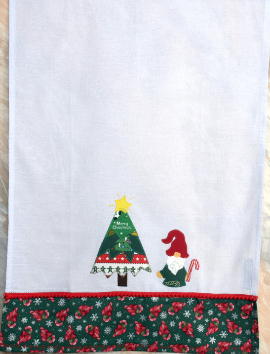 Tea Towel Christmas Tree & Gnome Santa Claus