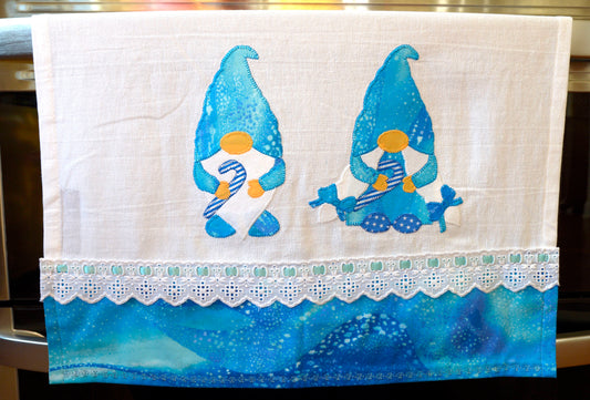 Tea Towel Happy Winter Gnomes