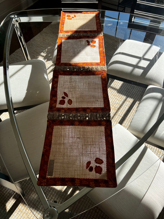 Burlap Farmhouse Style Table Runner