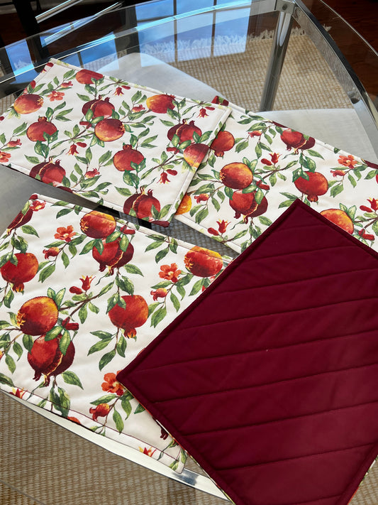 Placemats Pomegranate set of 4