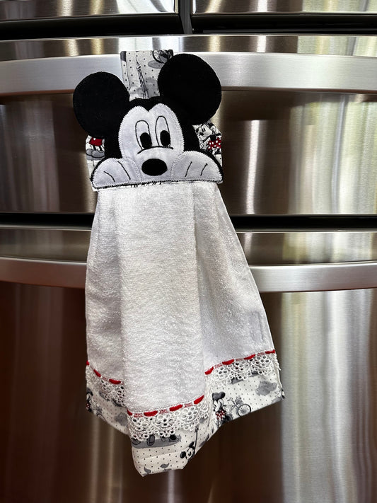 Hanging Towel - Mickey Mouse Peeking Over Towel