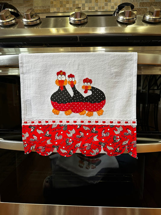 Tea Towel Farmhouse 3 Crazy Guinea Fowl