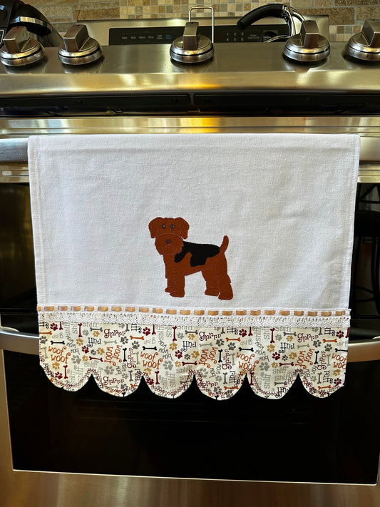 Tea Towel cute Terrier dog