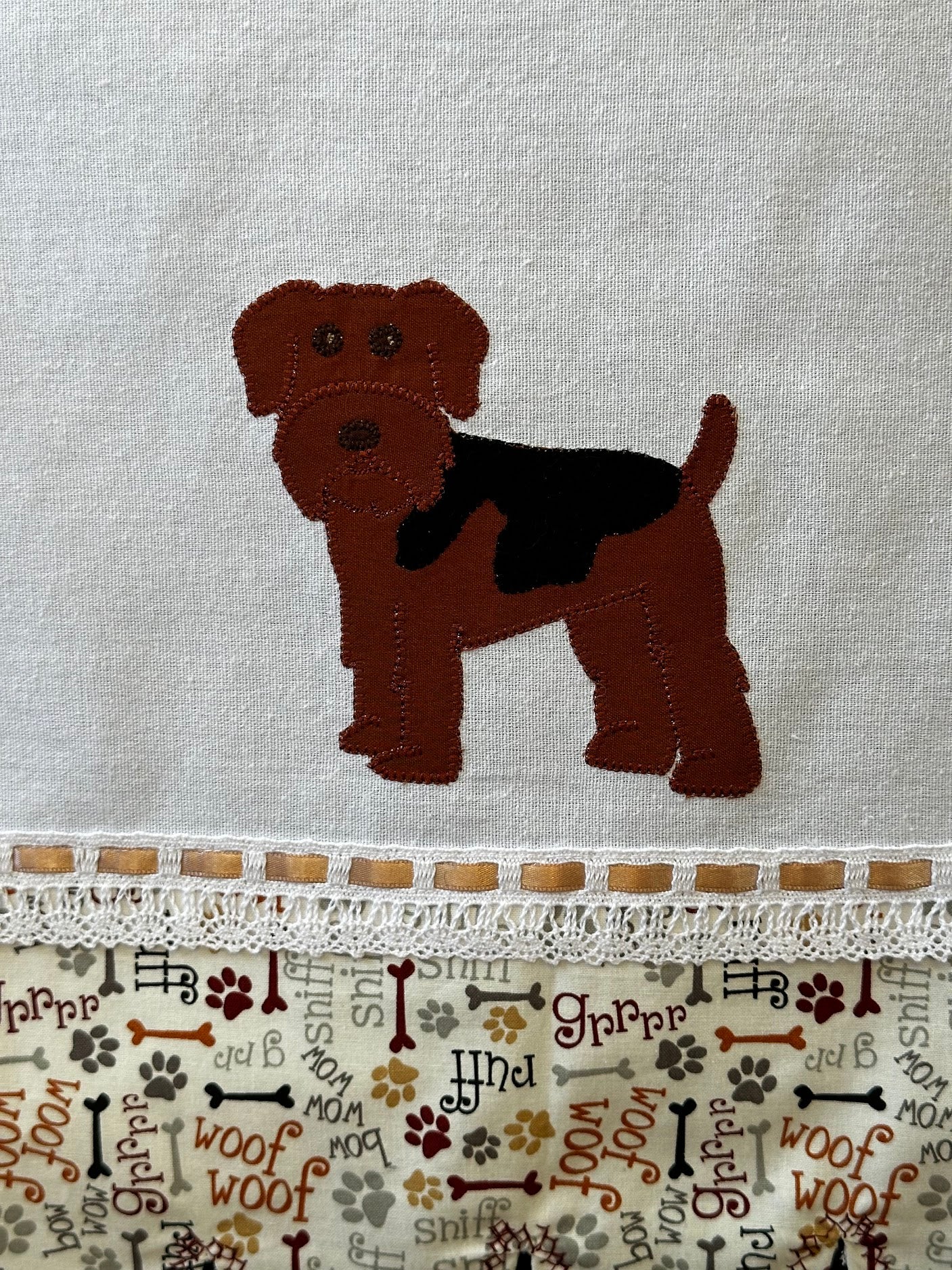 Tea Towel cute Terrier dog