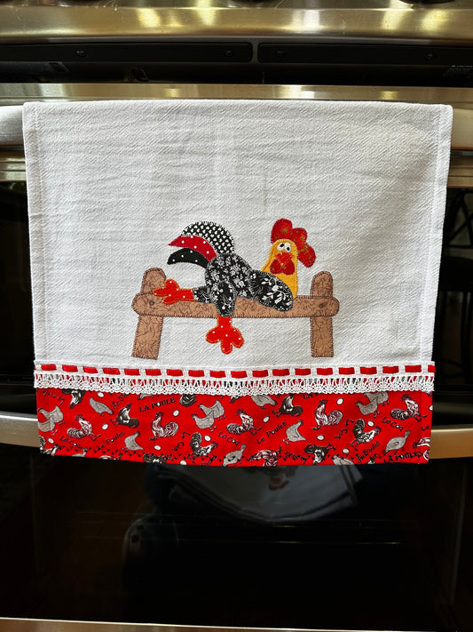 Tea Towel Farmhouse Lazy funny chicken