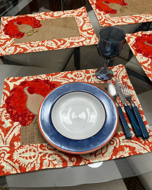 Placemats Turkey farmhouse set of 4